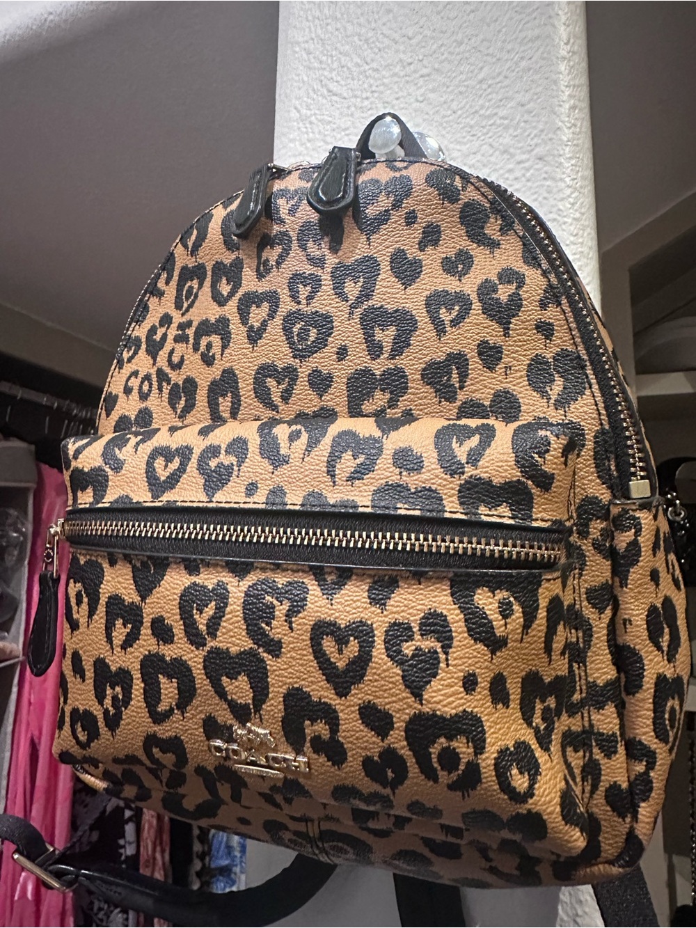 Coach Mini Charlie Backpack - Leopard Wildheart - Picture 7 of 16